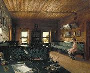 Grigoriy Soroka Room in the house on Ostrovki oil painting artist